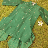 Handloom kurta with pintuck detailing and salwar(2 piece set)