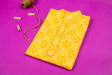 Yellow Bandani Kurta