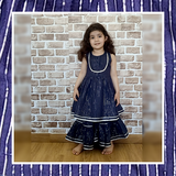 Blue sleeveless kurta Sharara