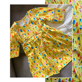 Yellow Ice Cream Kurta with sharara