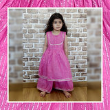 Pink sleeveless kurta Sharara