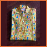 Yellow Ice Cream printed kurta