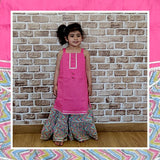 Pink Kurta ZigZag  Sharara